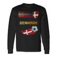 Denmark Football Pride Danish Flag Football Retro Jersey Langarmshirts Geschenkideen