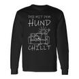 Der Mit Dem Hund Chillt Langarmshirts Geschenkideen