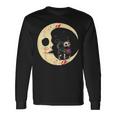 Dia De Los Muertos Cat & Moon Sugar Skull Langarmshirts Geschenkideen