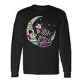 Dia De Los Muertos Cat Moon Langarmshirts Geschenkideen