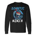 Diabetic Ninja Consapevolezza Del Diabete Di Zucchero Nel Sangue T1d Maglietta a maniche lunghe Ideas de regalos