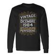 Dicembre 1984Intage Maglia 40 Compleanno Anni Uomo Donna Con Collo A Maglietta a maniche lunghe Ideas de regalos
