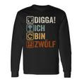 Digga Ich Bin 12 Zwölf Jahre 12Th Birthday Boy Gamer Langarmshirts Geschenkideen