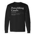 Divertente Definizione Di Powerlifting Coach Maglietta a maniche lunghe Ideas de regalos
