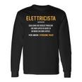 Divertente Maestro Definizione Elettricista Maglietta a maniche lunghe Ideas de regalos
