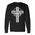 Divertente Regalo Per Il 33° Compleanno Cristiano I Survived Jesus 33 Anni Maglietta a maniche lunghe Ideas de regalos
