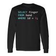 Divertente Sql Query Geek Programmatore Di Database Maglietta a maniche lunghe Ideas de regalos