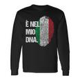 Dna Della Bandiera Italiana Impronte Digitali Italia Maglietta a maniche lunghe Ideas de regalos