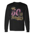 Donna Anni 50 Compleanno Donna Divertente Abbigliamento 1973 Con Collo A Maglietta a maniche lunghe Ideas de regalos
