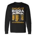 Donna Finché C'è Birra C'è Speranza Luppolo Festeggia Boccale Con Collo A Maglietta a maniche lunghe Ideas de regalos