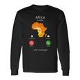 Donna L'africa Sta Chiamando E Io Devo Andare Africa Divertente Con Collo A Maglietta a maniche lunghe Ideas de regalos