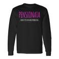 Donna Regalo Pensionata Magliette Donna Divertenti Regalo Pensione Con Collo A Maglietta a maniche lunghe Ideas de regalos
