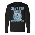 Donna Snow Leopards Animal Rights Activists Save The Snow Leopard Con Collo A Maglietta a maniche lunghe Ideas de regalos