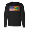 Donna Usa Grenada Bandiere Stati Uniti D'america Grenadian Con Collo A Maglietta a maniche lunghe Ideas de regalos