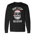 Don't Stop Believing Santa Claus Christmas Boys Long Sleeve T-Shirt Gifts ideas