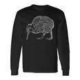 Drawing New Zealand Kiwi Bird Langarmshirts Geschenkideen