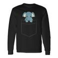 Elephant In The Pocket Cute Pocket Elephant Long Sleeve T-Shirt Gifts ideas