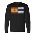 España Finlandia Banderas Finlandés Español Finlandés Camiseta de manga larga Ideas de regalos