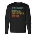 Fantastica Maglietta Retrò Dal Settembre 1991 Anni 33Th Bday Maglia A Manica Maglietta a maniche lunghe Ideas de regalos