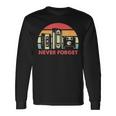 Never Forget Cool Retro Floppy Diskhs And Cassette Tapes Langarmshirts Geschenkideen