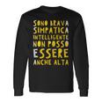Frasi Divertenti Ironiche Brava Simpatica Intelligente Donna Maglietta a maniche lunghe Ideas de regalos