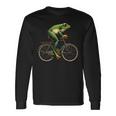 With Frosch Fährt Fahrrad Motif Langarmshirts Geschenkideen