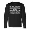 With Slogan Ein Herz Aus Gold Langarmshirts Geschenkideen