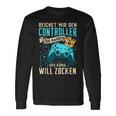 Gambling Gaming Controller Gamer Rpg Langarmshirts Geschenkideen