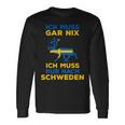 Ich Muss Nur Nach Sweden Scandinavia Nordlicht Langarmshirts Geschenkideen