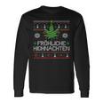 Happy Highnachten Ugly Christmas Hemp Marijuana Langarmshirts Geschenkideen