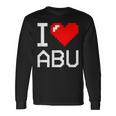 I Heart Abu I Love Abu Nombre Personalizado Camiseta de manga larga Ideas de regalos