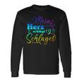 My Heart Beats For Schlagermusik Langarmshirts Geschenkideen