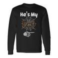 He's My Boo Spider Skull Matching Halloween Pajama Couples Long Sleeve T-Shirt Gifts ideas