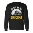 Hombreida En La Granja Tractor Estoy En Mi Oficina Camiseta de manga larga Ideas de regalos