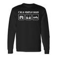 I´M A Simple Man Chopper Motorcycle Rider Hd Biker Maglietta a maniche lunghe Ideas de regalos