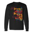 Jazz Music Player Tromba Retrointage Anni '70 Maglietta a maniche lunghe Ideas de regalos