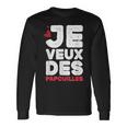 Jeeux Des Papouilles Idee Cadeau Saintalentin Citation T-shirt à manches longues Idées cadeaux