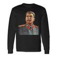 Josef Stalin Colour Portrait Langarmshirts Geschenkideen