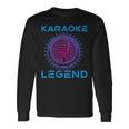 Karaoke Bar Canto Cantante Musica Microfono Leggenda Regalo Maglietta a maniche lunghe Ideas de regalos