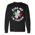 Kiss Me I'm Italian St Patrick's Day Irish Italy Maglietta a maniche lunghe Ideas de regalos