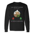 La Montagna Mi Sta Chiamando Frase Divertente Escursionismo Maglietta a maniche lunghe Ideas de regalos