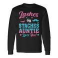 Lashes Or Staches Auntie Loves You Gender Reveal Family Part Long Sleeve T-Shirt Gifts ideas