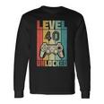 Level 40 Unlockedideogiocator Regalo Per Il 40° Compleanno Maglietta a maniche lunghe Ideas de regalos