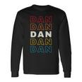 I Love Dan Personalizzato Retro Tramonto Nome Maglietta a maniche lunghe Ideas de regalos