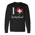 I Love Switzerland Heart Schweiz Pride Roots Schweiz Orgoglioso Maglietta a maniche lunghe Ideas de regalos