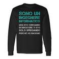 Maglia Ingegnere Informatico Uomo Regalo Laurea Ingegneria Maglietta a maniche lunghe Ideas de regalos