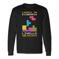 Maglia Laurea In Economia Regalo Laureato Livello Sbloccato Maglietta a maniche lunghe Ideas de regalos