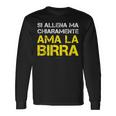 Magliette Divertenti Scritte Ironiche Birra E Palestra Maglietta a maniche lunghe Ideas de regalos