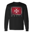 Maltese Cross Flag Malta Langarmshirts Geschenkideen