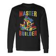 Master Builder Colorato Blocchi Divertente Creativo Maglietta a maniche lunghe Ideas de regalos